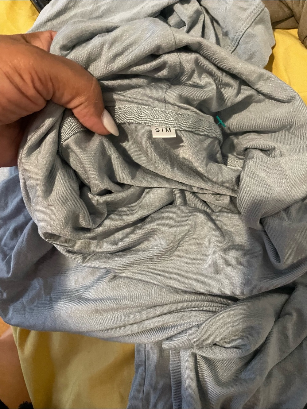 Women's Light Blue Hooded Lounge Set - Soft Sleep Pajamas - Picture 14 of 16